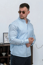 Men's striped shirt Casual Blue stripes Teamv 8034432 photo №3