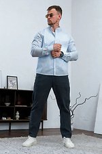 Men's striped shirt Casual Blue stripes Teamv 8034432 photo №7