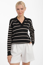 Women's loose jumper with turn-down collar  4038433 photo №1