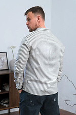 Gestreiftes Hemd für Männer Casual Schwarz gestreift Casual Teamv 8034433 Foto №5