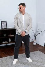 Striped shirt for men Casual Black striped Casual Teamv 8034433 photo №6