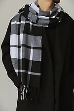 Men's Black Check Scarf Without 8049433 photo №1