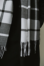 Men's Black Check Scarf Without 8049433 photo №5