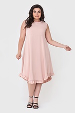 Асиметрична літня сукня NAT з відрізною спідницею та рюшею по подолу Garne 3040434 фото №1