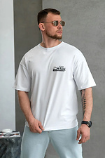 Herren-T-Shirt aus Baumwolle in Übergröße mit Porsche-Aufdruck Weiß Teamv 8034434 Foto №2