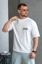 Men's oversized cotton T-shirt with Porsche print White Teamv 8034434 photo №3