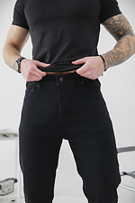 Чоловічі джинси Regular Fit чорного кольору Without 8049435 фото №6