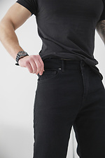 Чоловічі джинси Regular Fit чорного кольору Without 8049435 фото №7