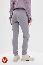 Knitted sweatpants PART on fleece with cuffs Garne 3037436 photo №3