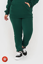Утеплені штани на манжетах зеленого кольору. Garne 3041436 фото №1