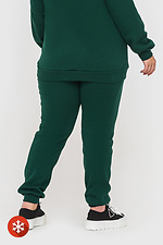 Утеплені штани на манжетах зеленого кольору. Garne 3041436 фото №4
