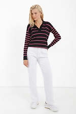 Women's loose jumper with turn-down collar  4038436 photo №2
