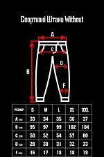 Хлопковые спортивные штаны черного цвета с манжетами Without 8048436 фото №5