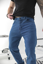 Мужские джинсы Regular Fit Karma голубого цвета Without 8049436 фото №6