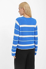 Blue striped knitted jumper.  4038438 photo №3