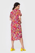 AVALINA asymmetric staple dress with short sleeves in floral print Garne 3040439 photo №3