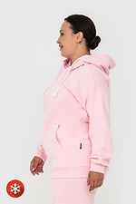 Padded kangaroo hoodie with pink hood Garne 3041439 photo №3