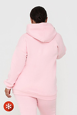 Padded kangaroo hoodie with pink hood Garne 3041439 photo №4