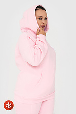 Padded kangaroo hoodie with pink hood Garne 3041439 photo №5