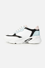 Colored chunky leather platform sneakers  4205439 photo №1