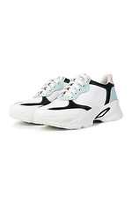Colored chunky leather platform sneakers  4205439 photo №2