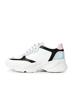 Colored chunky leather platform sneakers  4205439 photo №3