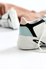 Colored chunky leather platform sneakers  4205439 photo №5
