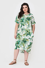 Asymetryczna sukienka z krótkim rękawem w tropikalny wzór Garne 3040440 zdjęcie №1