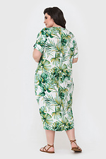Асиметрична штапельна сукня з короткими рукавами в тропічний принт Garne 3040440 фото №4