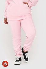 Утепленные штаны на манжетах розового цвета Garne 3041440 фото №1