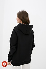 Schwarzes übergroßes SKILL-Fleece-Sweatshirt Garne 3037441 Foto №3