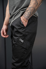 Herren-Strick-Cargohose ohne Bayraktar 27 Schwarz Without 8056441 Foto №7