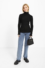 Black knitted turtleneck with high neck  4038442 photo №2