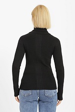 Трикотажная водолазка черного цвета с высокой горловиной Sewel 4038442 фото №3