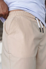 Herren Sporthose Sommerhose aus Baumwolle Regenhose TENCEL Jogger Pants Straight Beige Teamv 8034442 Foto №9