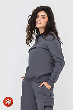 Insulated gray zipper jacket Garne 3041443 photo №4