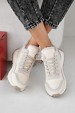 Women's leather winter milk sneakers  2505444 photo №2