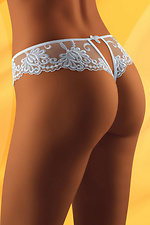 White thong panties with lace WOLBAR 4022444 photo №1