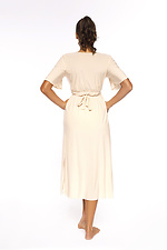 Long beach tunic on the smell of milky color with slits Marko 4024444 photo №3