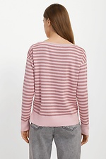 Long oversized jumper in pink with stripes  4038444 photo №3