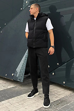 Soft insulated vest in black with hood Reload 8031445 photo №5