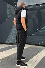 Weiche isolierte Weste in Schwarz mit Kapuze Reload 8031445 Foto №7