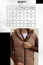 Soft insulated vest in black with hood Reload 8031445 photo №11
