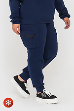 Утепленные штаны с боковыми карманами синего цвета Garne 3041446 фото №3