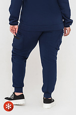 Утепленные штаны с боковыми карманами синего цвета Garne 3041446 фото №4