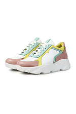 Multi colored Leather Platform Sneakers  4205446 photo №2