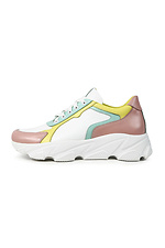 Multi colored Leather Platform Sneakers  4205446 photo №3