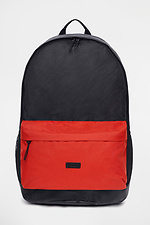 Miejski plecak młodzieżowy w kolorze czarnym z czerwoną kieszonką GARD 8011446 zdjęcie №2