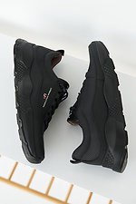 Весенние мужские кроссовки из натуральной кожи черного цвета 8019446 фото №6