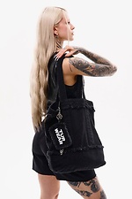 Шопер джинсовий чорного кольору TUR WEAR 8037446 фото №1